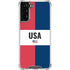 American Flag Color Block Galaxy S21 FE Clear Case